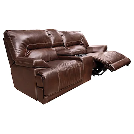 Power Double Reclining Loveseat Console with Touch Sensor, Light and Accessories